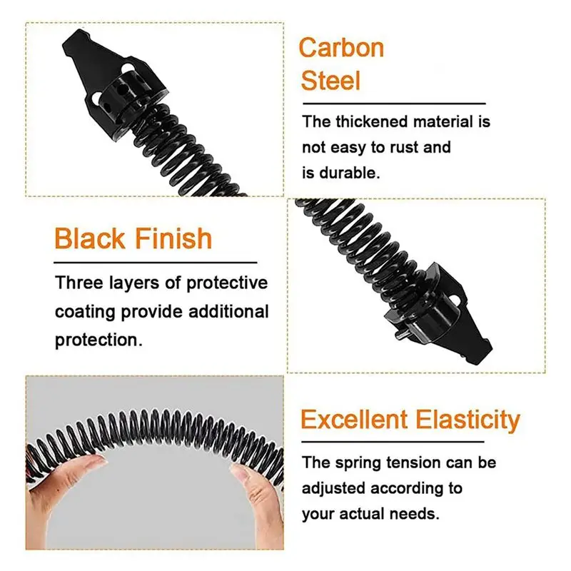 2X Tension Spring Adjustable Door Closer Automatic Door Closer Bar Door Closer Gate Springs Door Closer With 4 Screws