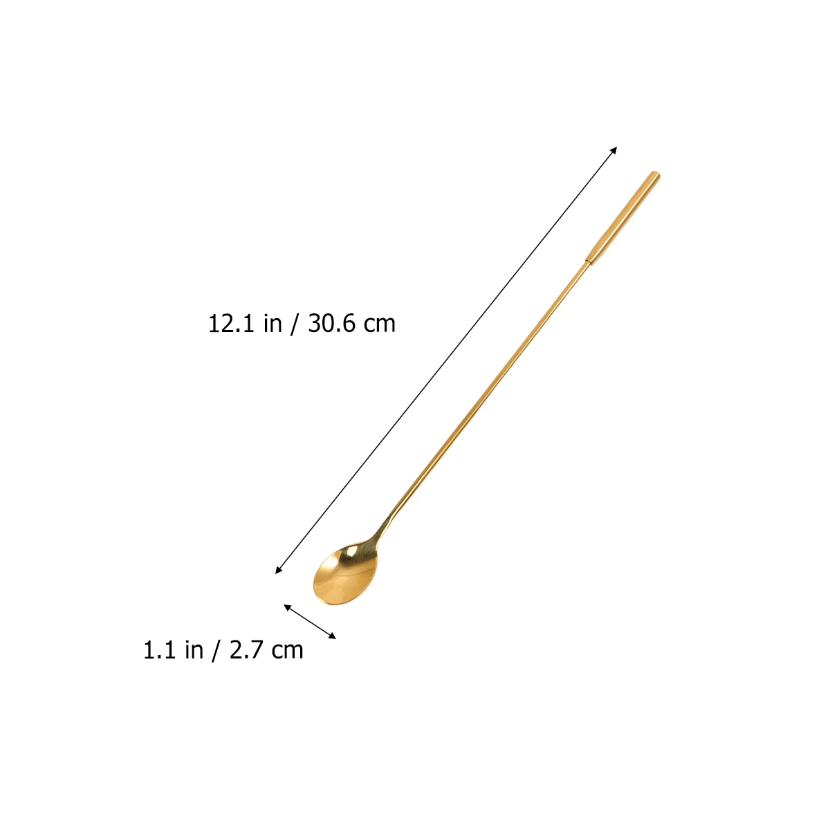 

Stainless Steel Mixing Spoon Long H for Coffee Bar Scoops Ice Stirring Reusable EcoFriendly NonToxic