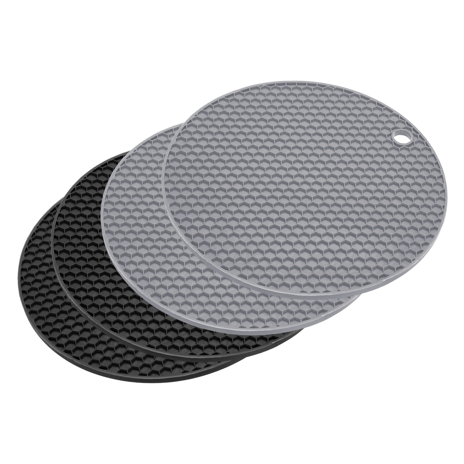 

Silicone Trivet Mats 4Pcs Multipurpose Hot Pads Pot Holders Coasters Drying Mat Cup Insulation Mat