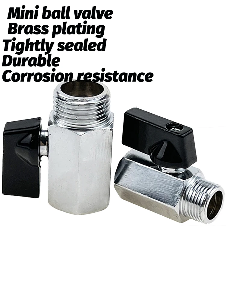 Messing Kugel Ventil 1/8 "1/4" 3/8 "1/2" BSP Gewinde Mini Männlichen Zu Weiblichen Luft Kompressor Wasser gas Öl Abschaltung Ventil – Detail 2