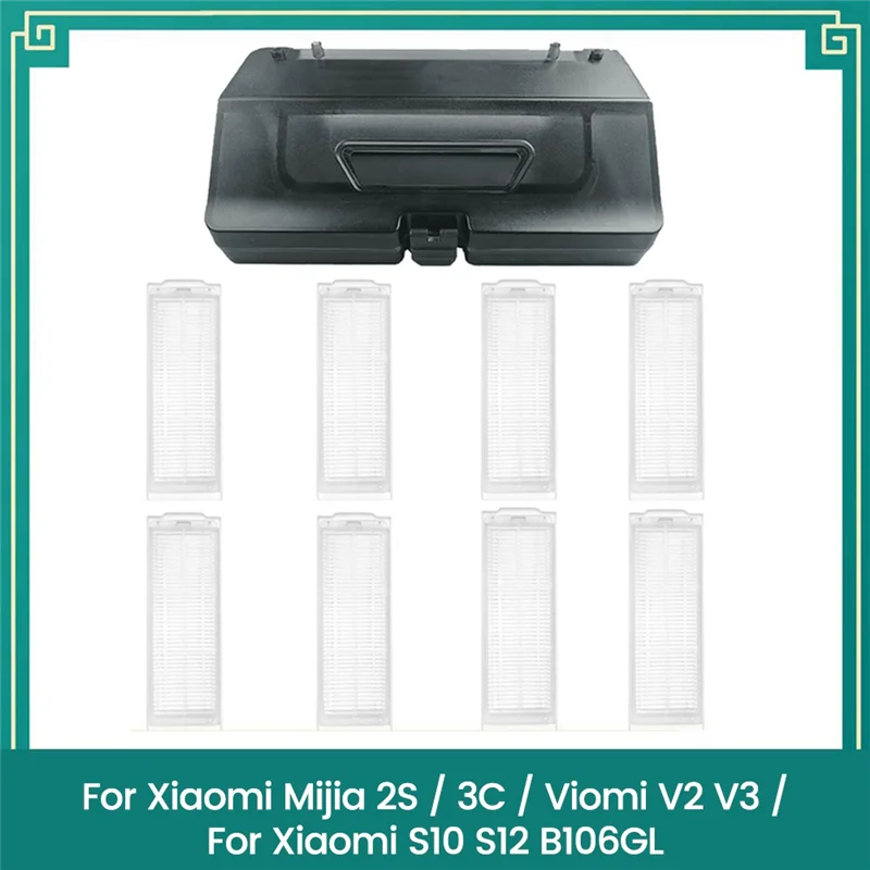 2 в 1 резервуар для воды, пылесборник и фильтр для Xiaomi Mijia 2S 3C для Viomi V2 V3 для Xiaomi S10 S12, запасная часть-AT64