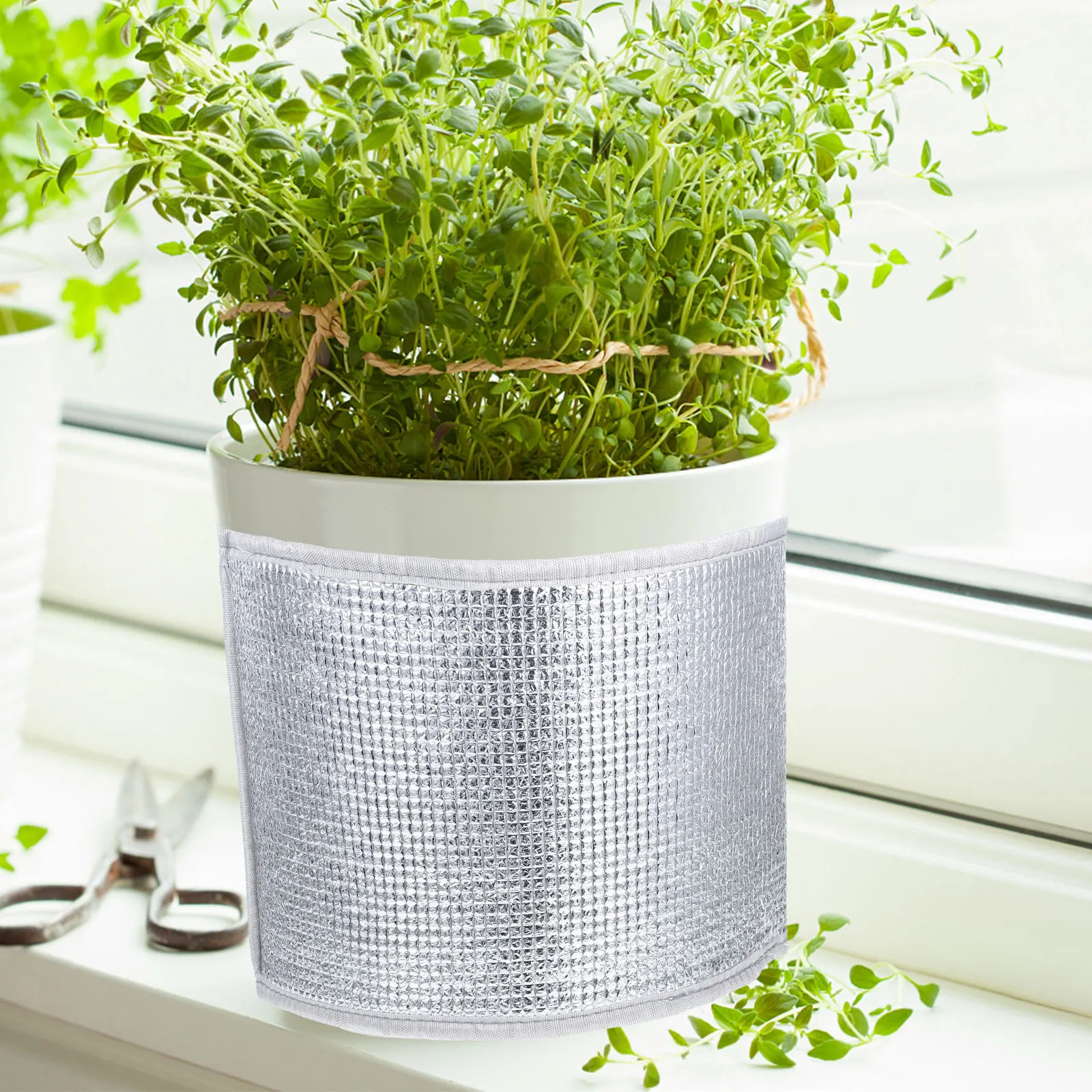 

5Pcs Plant Protection Pot Covers Double-Sided Insulation Heat Reflective Film Summer Winter Plant Frost Protection Outdoor