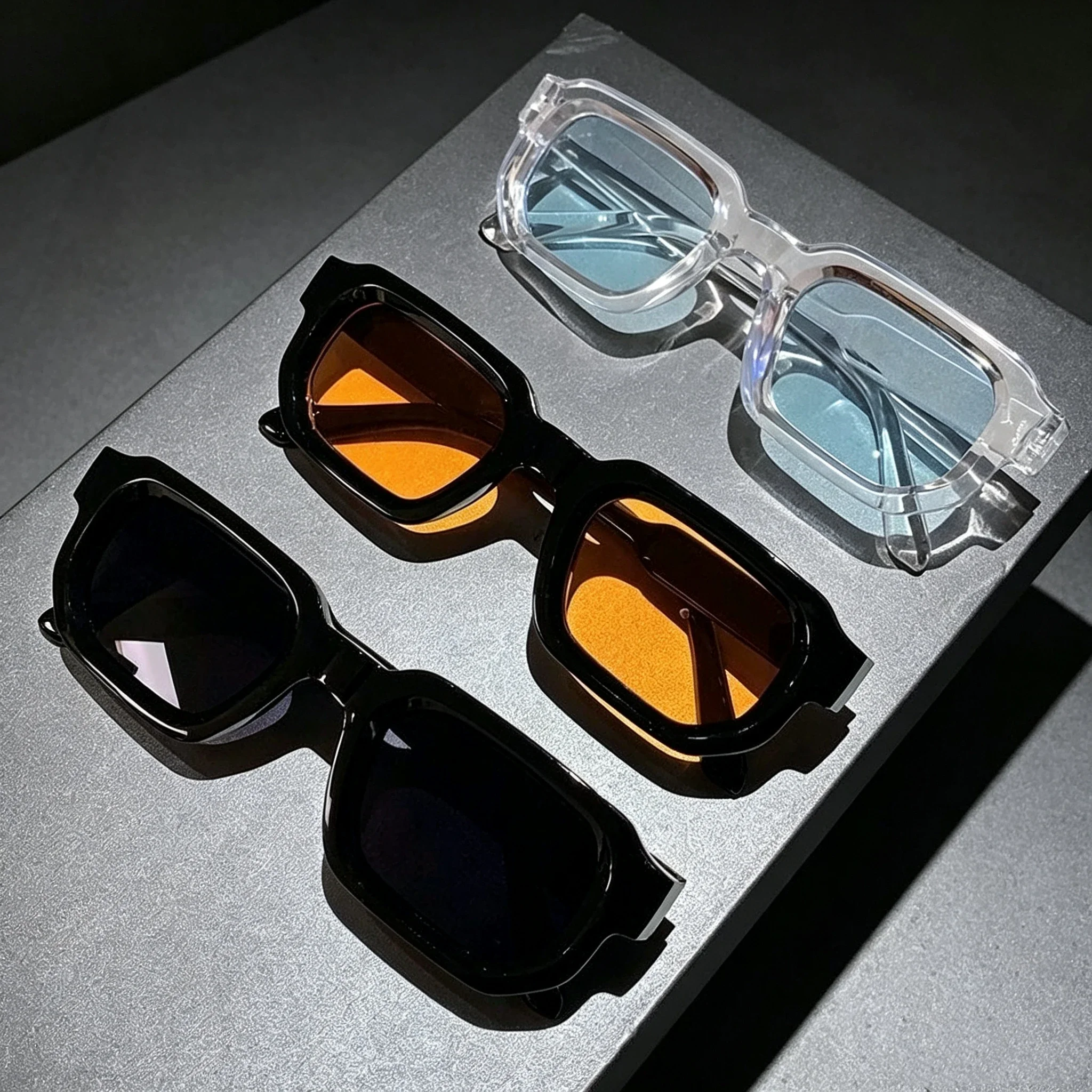 Sexy Square Sunglasses Women Men Black Sun Glasses Cool Designer Eyewear Luxury Colorful Mirror Lens Brand Shades UV400