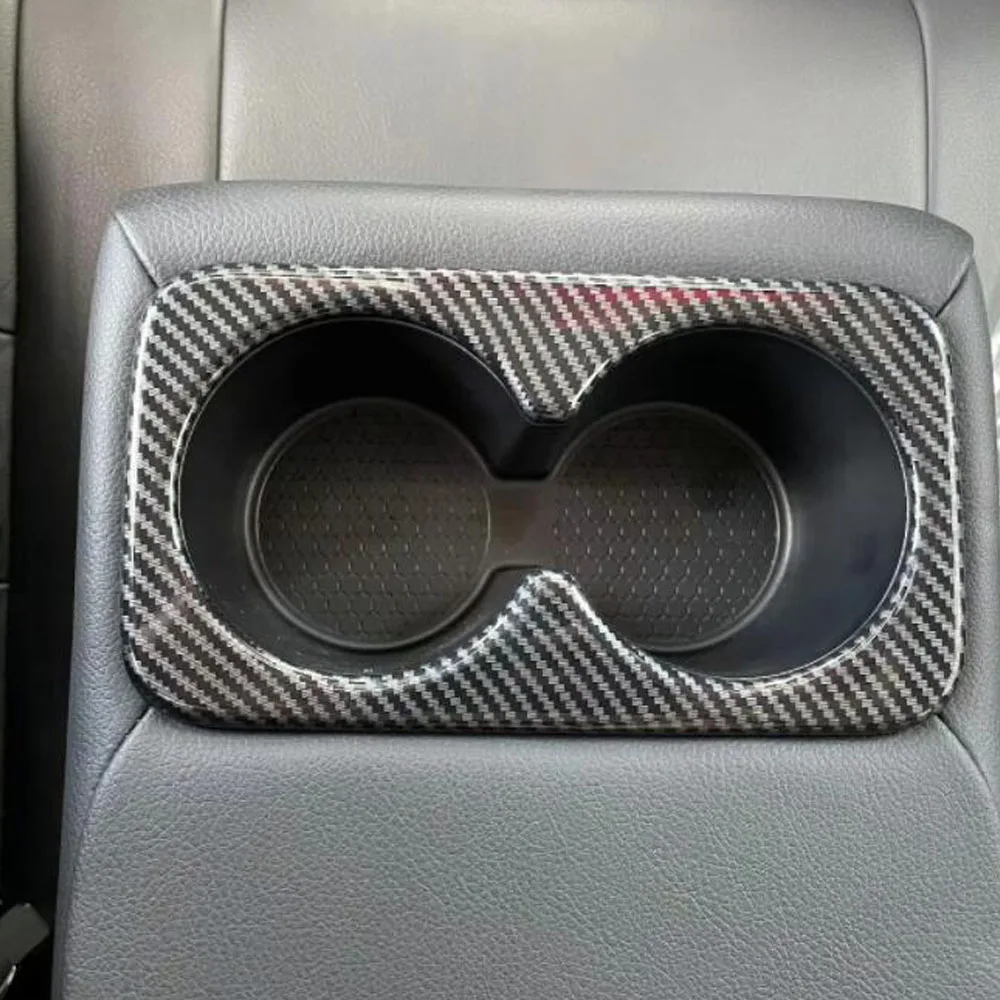 For Nissan X-trail Xtrail Rogue T33 2021 2022 2023 2024 2025 ABS Plastic Rear Seat Water Cup Holder Cover Trim Frame Accessories