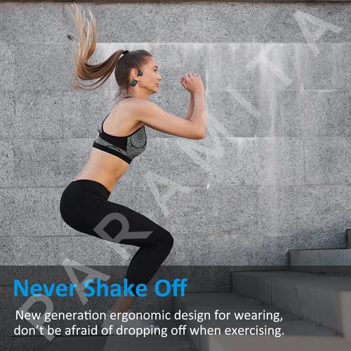 Imagen 2 del producto Paramta-auriculares inalámbricos de conducción Real, cascos con Bluetooth y micrófono, BT 5,3, IPX7, resistentes al agua, para deportes, correr, entrenar y conducir