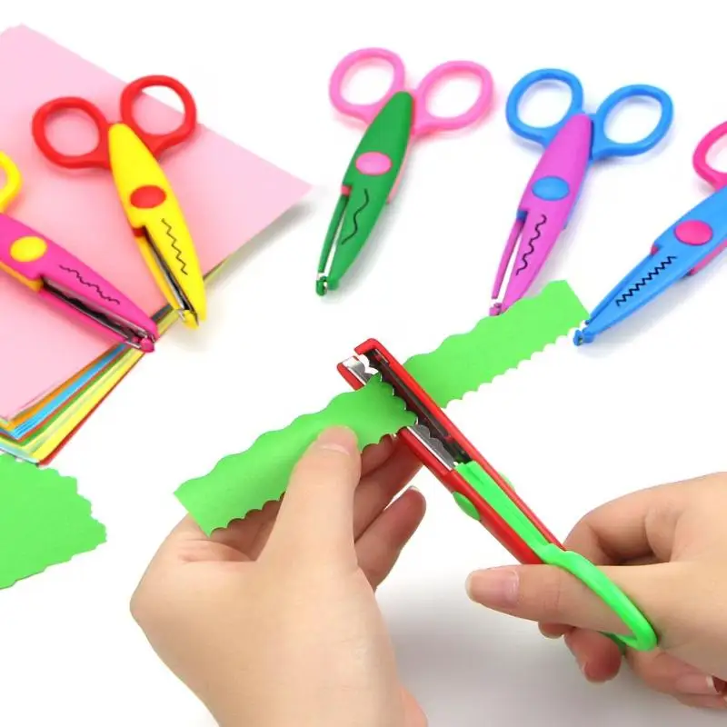 2/3/4Pcs/set Wavy Pattern Paper Cutter DIY Handmade Tools Paper Craft Card Photo Scissors Scissors Kids Gifts Office Supplies