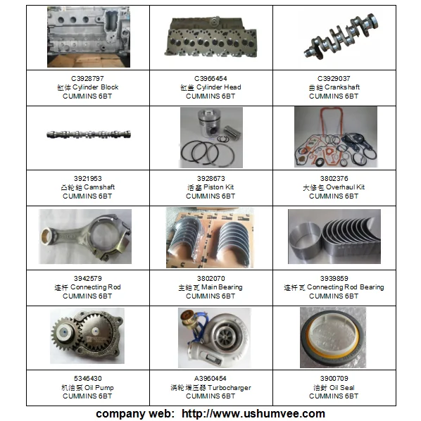 Heißer Verkauf original 6bt 6ct 6l 8,9 l nt855 m11 k19 Dieselmotor teile