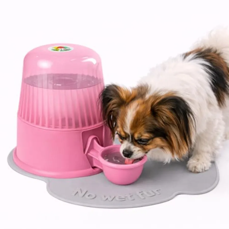 

Pet Water Dispenser for Dogs and Cats 67.6 oz Gravity-Fed Water Bowl for Clean Drinking Prevents Wet Fur BPA-Free Polypropylene