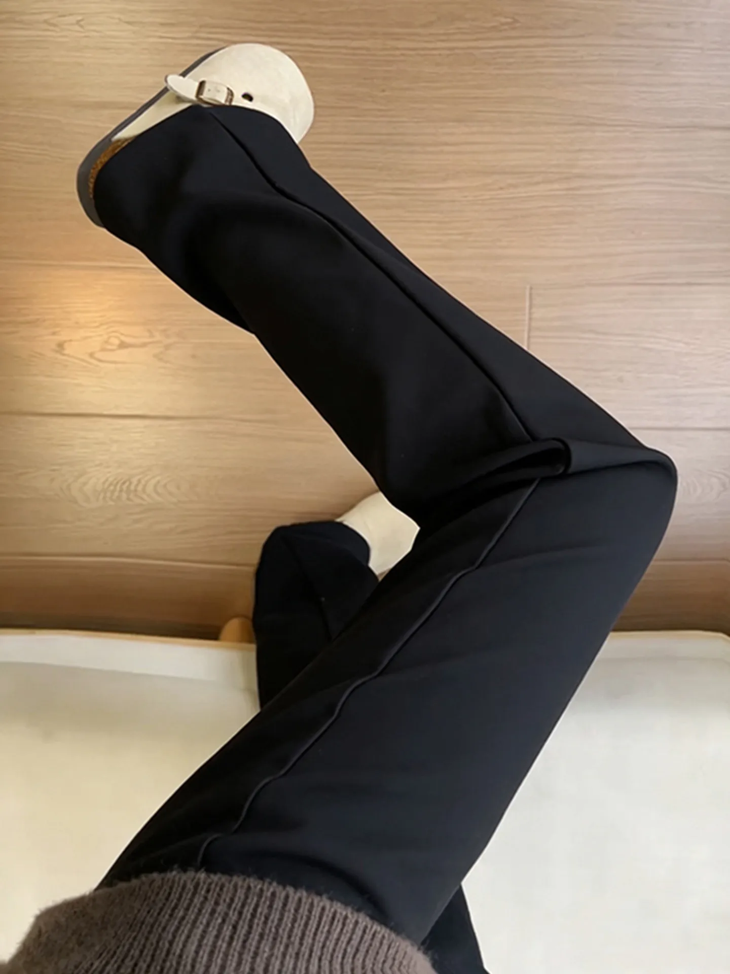 

Мужские повседневные брюки Cleanfit черного цвета, весенние, свободные, прямого кроя, слегка расклешенные, модные, для отдыха