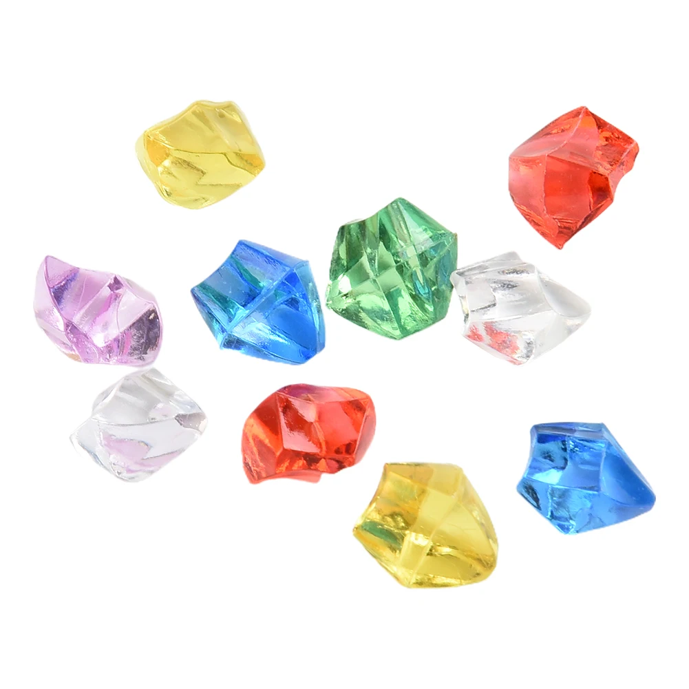 Cor misturada Cristal Acrílico Gem Stone para Kid, Ornamentos Vaso, Festa de Casamento, DIY Jóias Acessórios, 6x9mm, 200Pcs