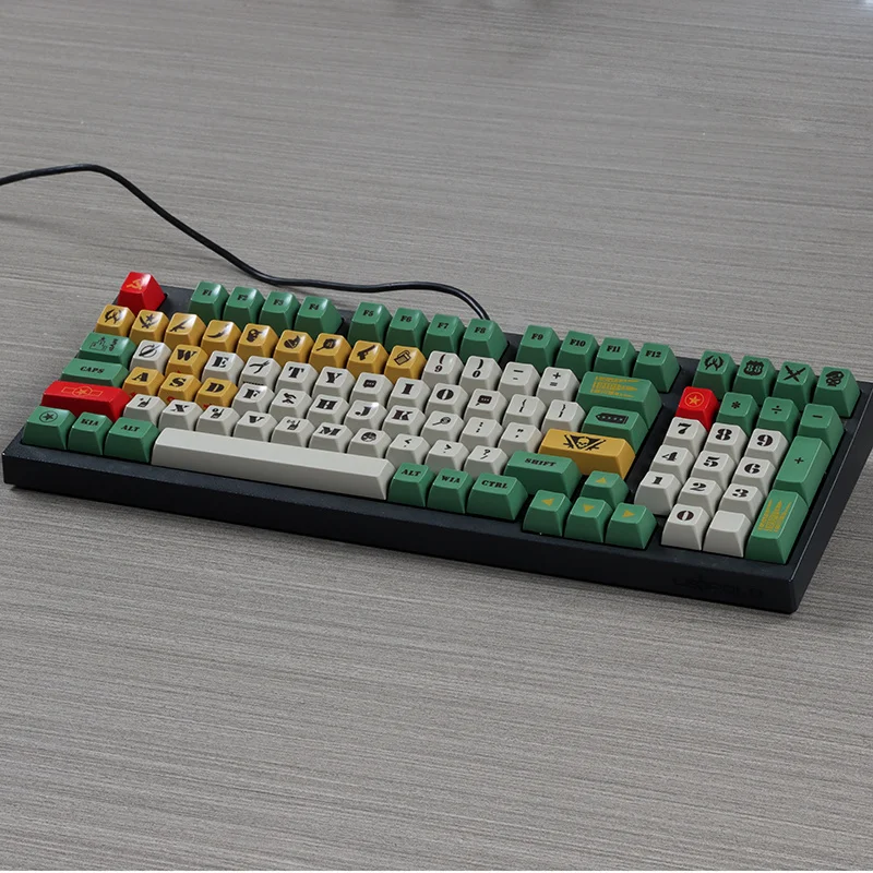 1 Set Mechanical Keyboard SA Profile Keycaps 88CS Two-color Printing Sealing Glaze Key Caps ABS Material No Oil Not SP