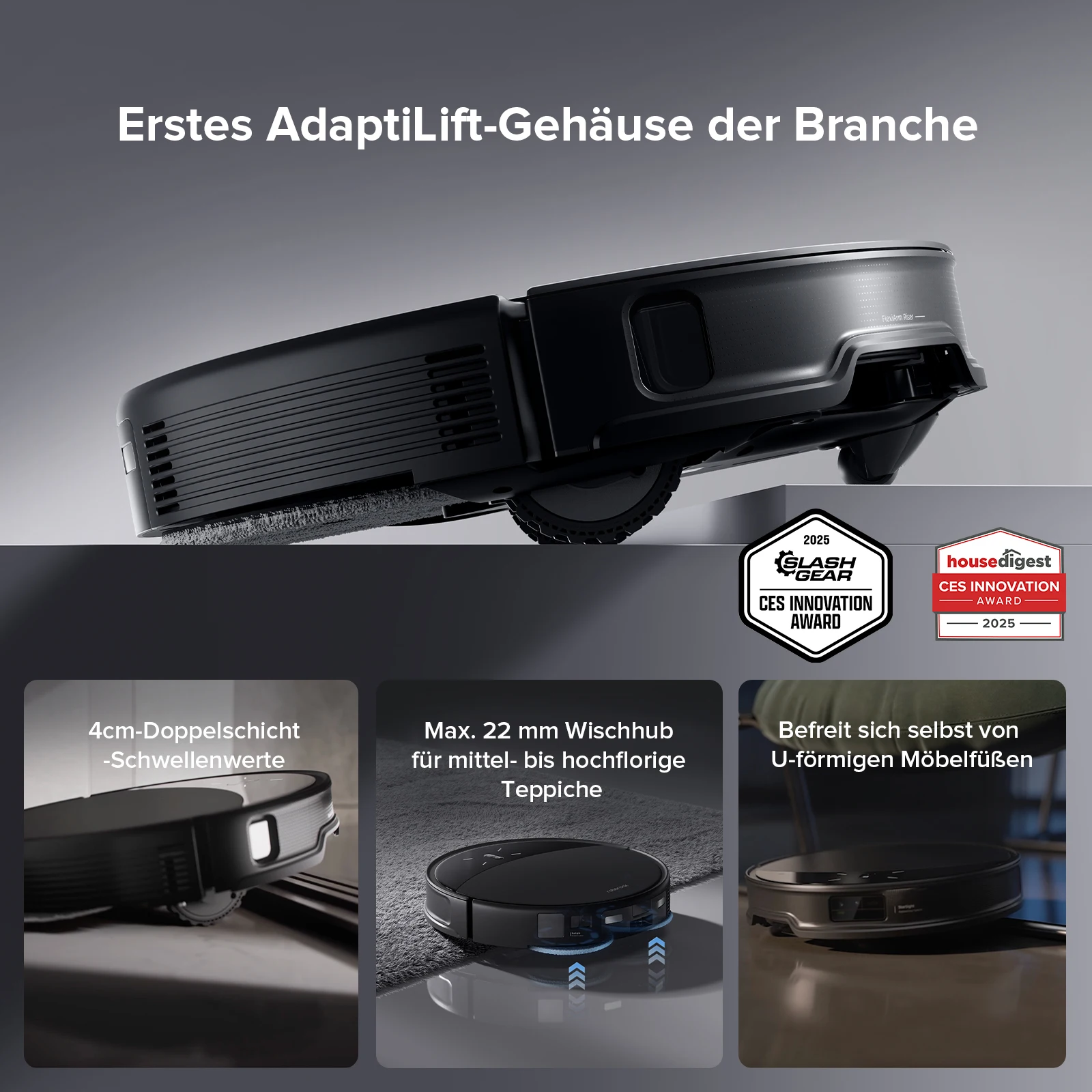 مكنسة كهربائية روبوت Roborock-Saros 10R ، ممسحة وممسحة رفع ، تصميم نحيف للغاية ، نظام رؤية النجوم ، صفر-تويست