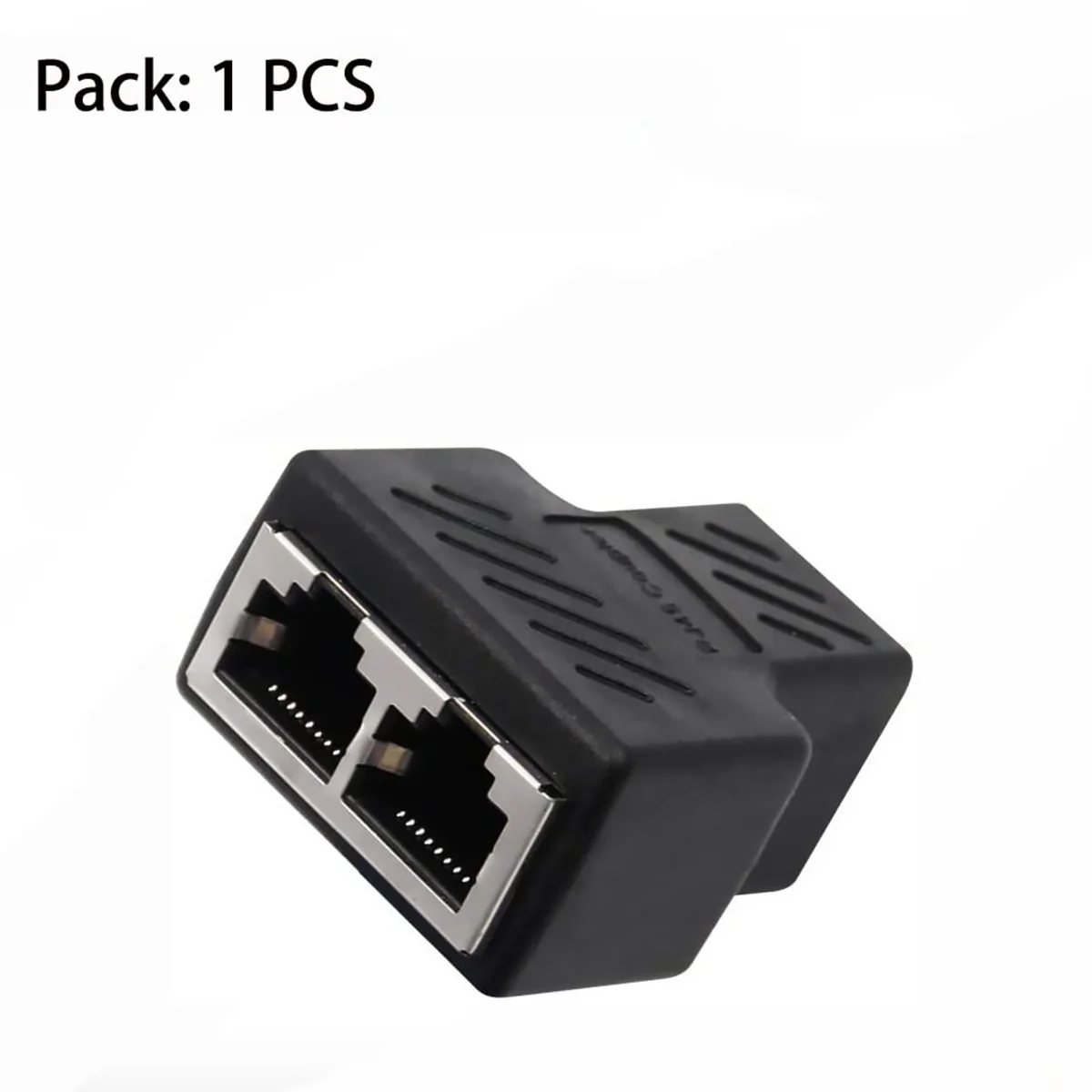 RJ45 splitteradapter, Aoiutrn USB 1 tot 2 netwerkconnector Dual LAN Ethernet-aansluiting 8P8C verlengstekkerkabel voor Cat5,5e, Cat6,7