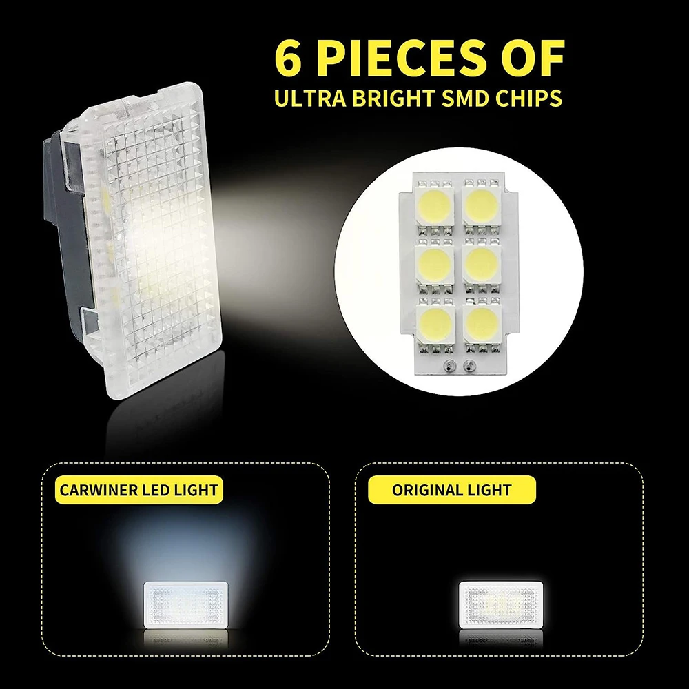 Per Tesla Model 3/Y/S/X lampadine per interni a LED Ultra-luminose Kit accessori fit Trunk, Frunk, pozzanghera per porte, luci per piedi