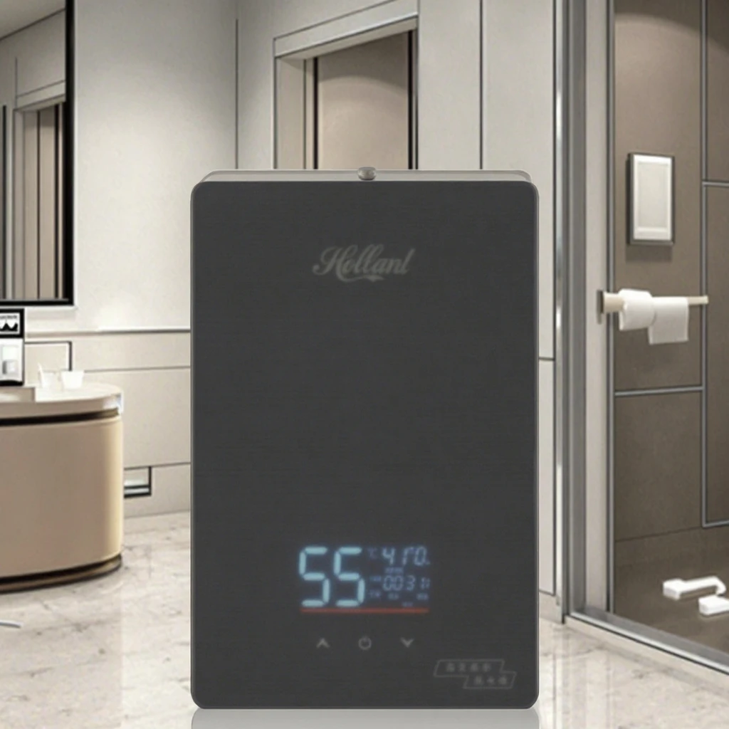 Mini Electric Tankless Instant Water Heater Easy Installation for RV Outdoor Hotel Household Car with Plastic Housing