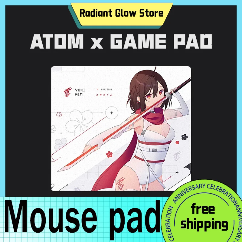 

Atom Fine Sand Mouse Pad E-Sports Resin Fps Game Mouse Pad Professional Hard Customization Mouse Pad For Pc Gamer Gifts