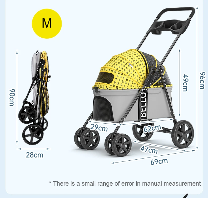 عربة الحيوانات الأليفة المحمولة قابلة للطي الكلب المشي عربة القط الحيوانات الأليفة سيارة الكلب المشي الكلب كيجي خارج #1