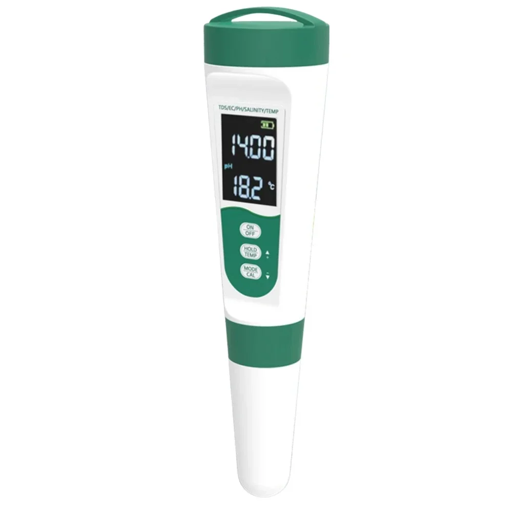 Water Tester Digital PH Meter PH/EC/Salt/Temperature Meter Pen Type Tester  For Testing Water Quality In Pools Drinking Water