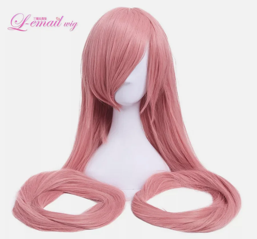 Super lange gerade Cosplay-Perücken, schwarz, rot, rosa, Anime-Perücke, Haar, 59,9 cm