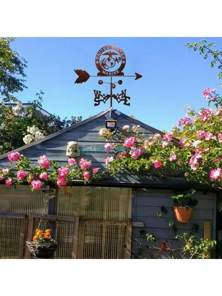 

R53F Флюгер из нержавеющей стали, крепление на крыше, флюгер, сад, двор, ферма