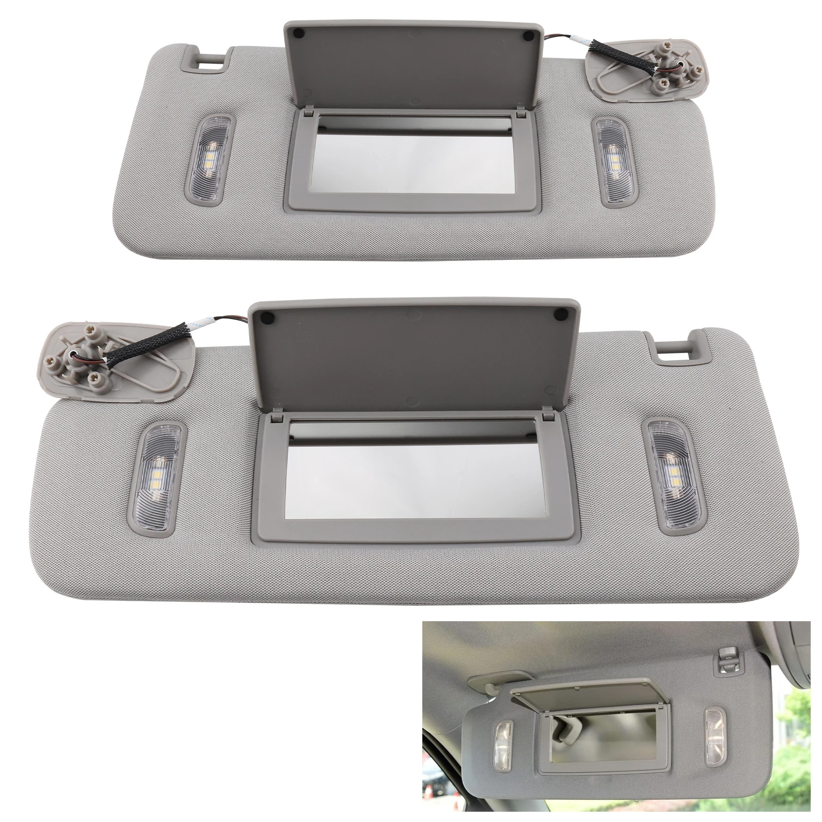 

LED Light Left Right Sun Visor for Cadillac Chevrolet GMC Replaces 22870346, 23198866, 23459655, 23459654, 84247192