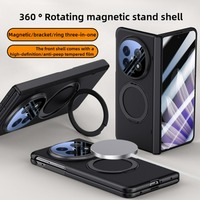 For OPPO Find N5 Magsafe Case Skin Friendly Matte Magnetic Rotating Bracket Folding Hinge with Film Lens Protection Hard Cover