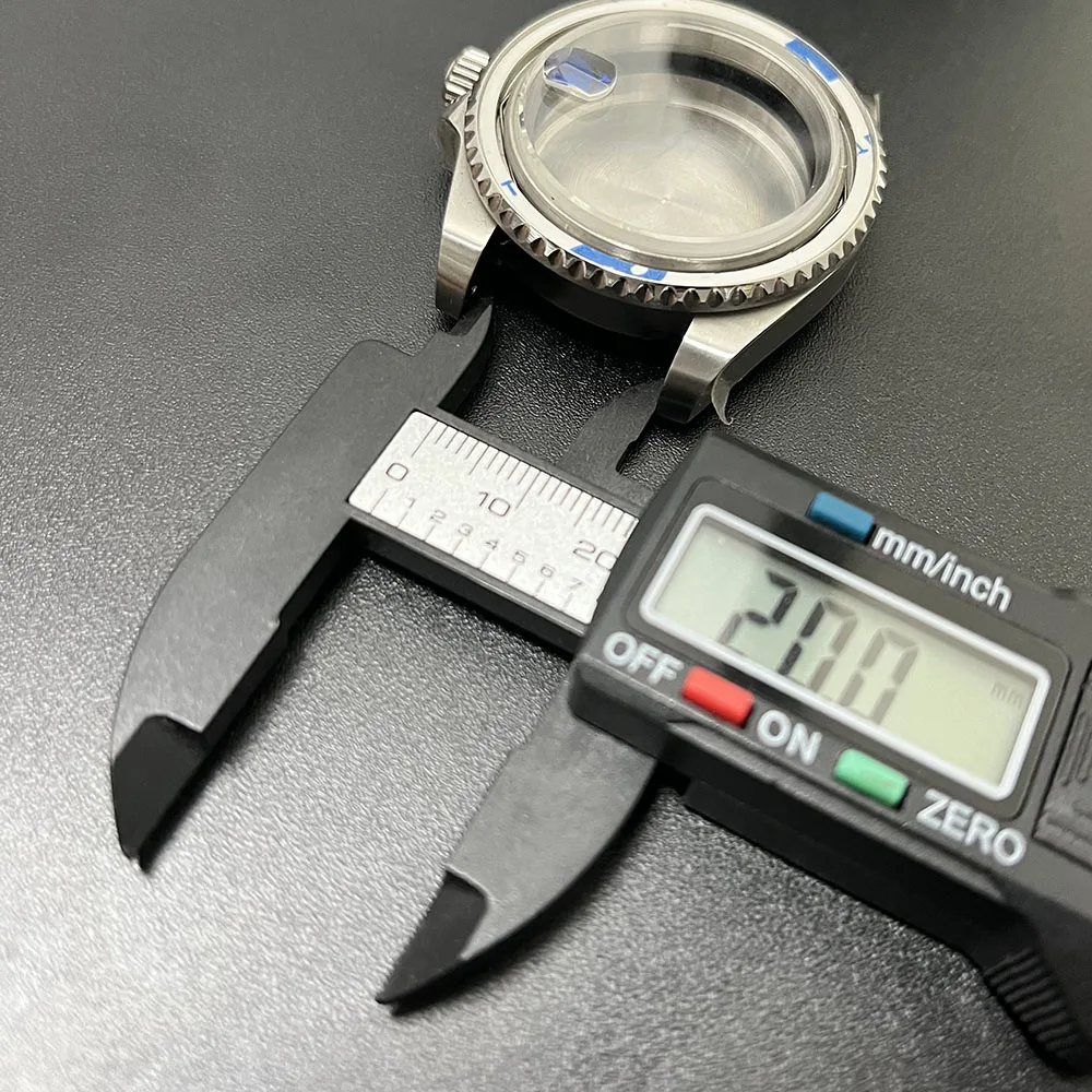 40 مللي متر مقاوم للماء NH34 NH35 حافظة اكسسوارات ساعة اكسسوارات الفولاذ المقاوم للصدأ الأزرق السيراميك الحافة 8215 أجزاء نحى