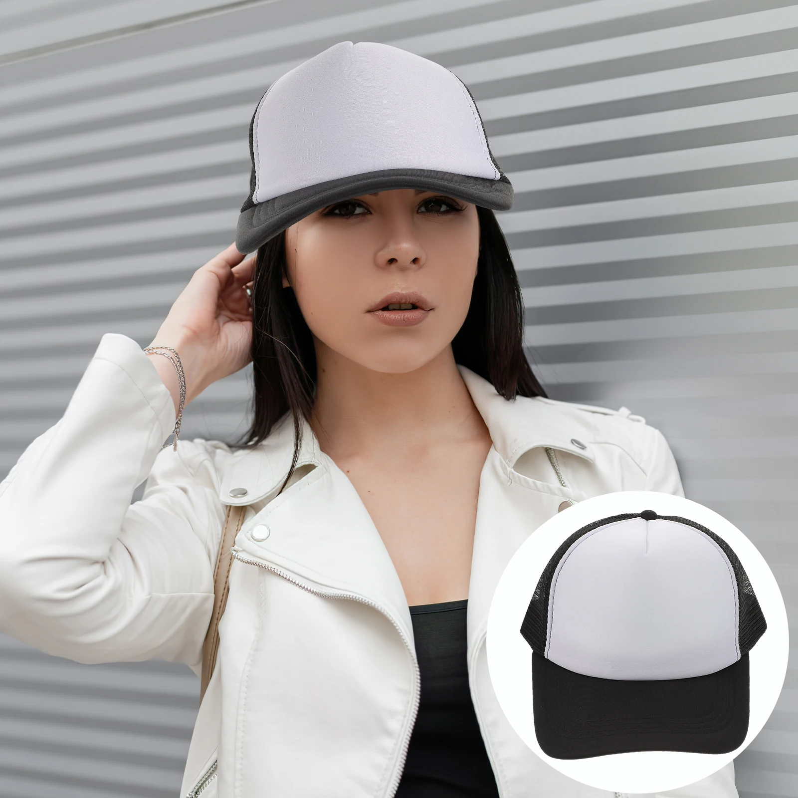 

10Pcs Blank Baseball Caps Mesh Design Breathable Sublimation Hats Sublimation Blank DIY Heat Transfer Outdoor Caps