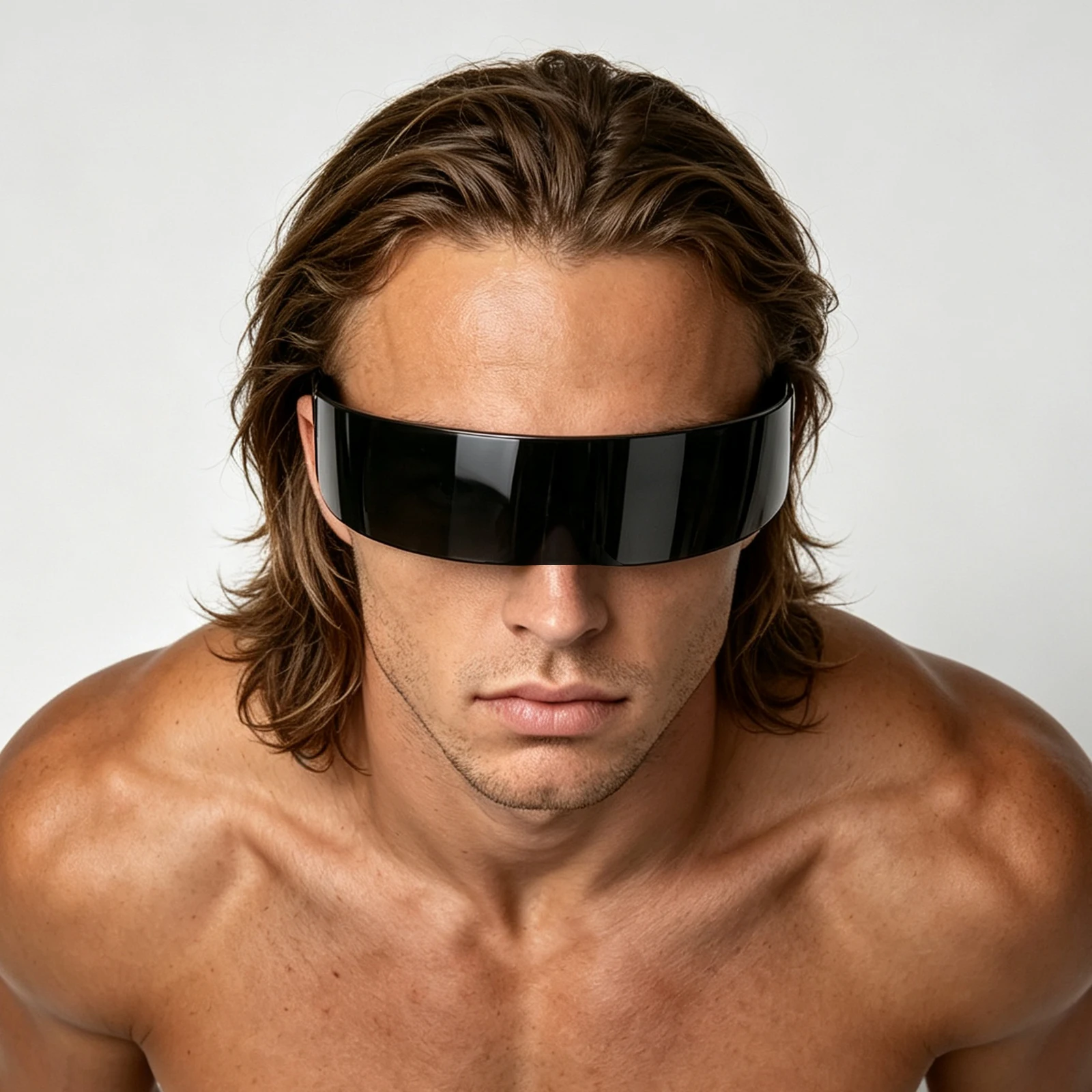 Futuristic Mirror Visor Sunglasses Men Women Cyberpunk Shades Y2K Punk Rave Party Stage Cosplay Mirror Lens Glasses ﻿