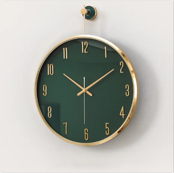 &c 37X47CM Light Luxury Modern Metal Wall Clock,Nordic Living Room Home Fashion Wall Clock,Simple Decorative Clock Dropshipping