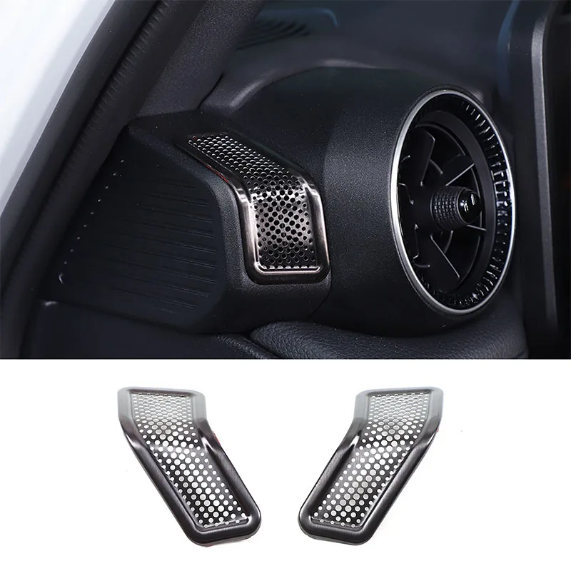 

For Toyota Land Cruiser Prado 250 LC250 Stainless Steel Car Center Control Side Air Outlet Dust Cover Trim Interior Accessories