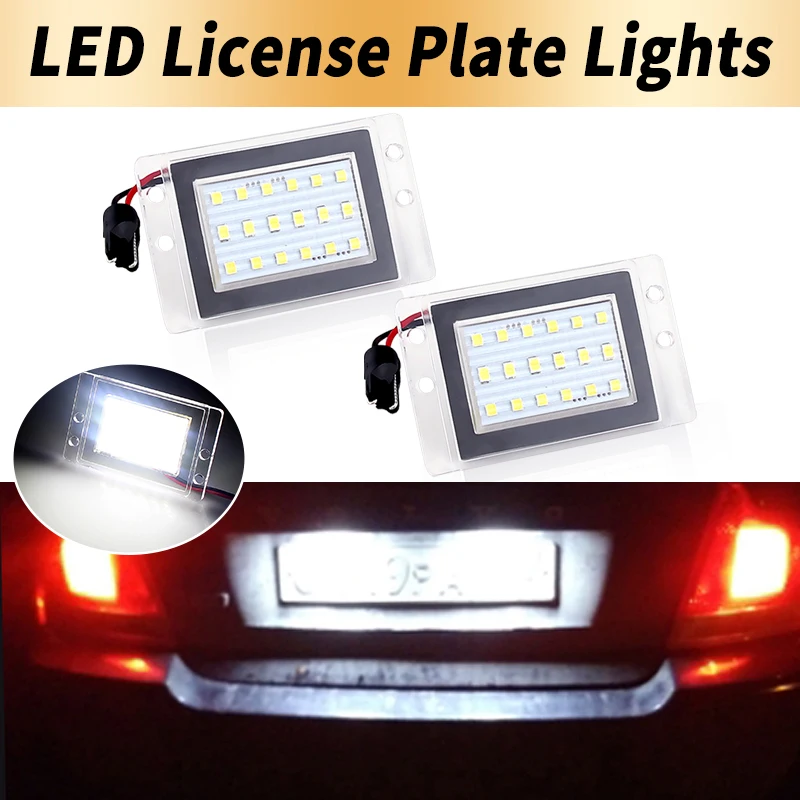 

2Pcs For Volvo V70 XC 1997-2000 Volvo 850 855 1991-1997 High Brightness Car Tail White LED License Plate Light Number Plate Lamp