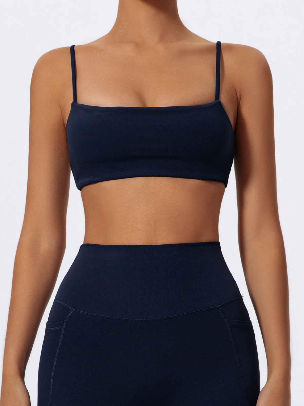 Hearuisavy Sommer Hochelastischer Sport-BH Fitness-Träger-BH Damen Atmungsaktive Yoga-Kleidung Schnelltrocknendes Gym-Top – Detail 23