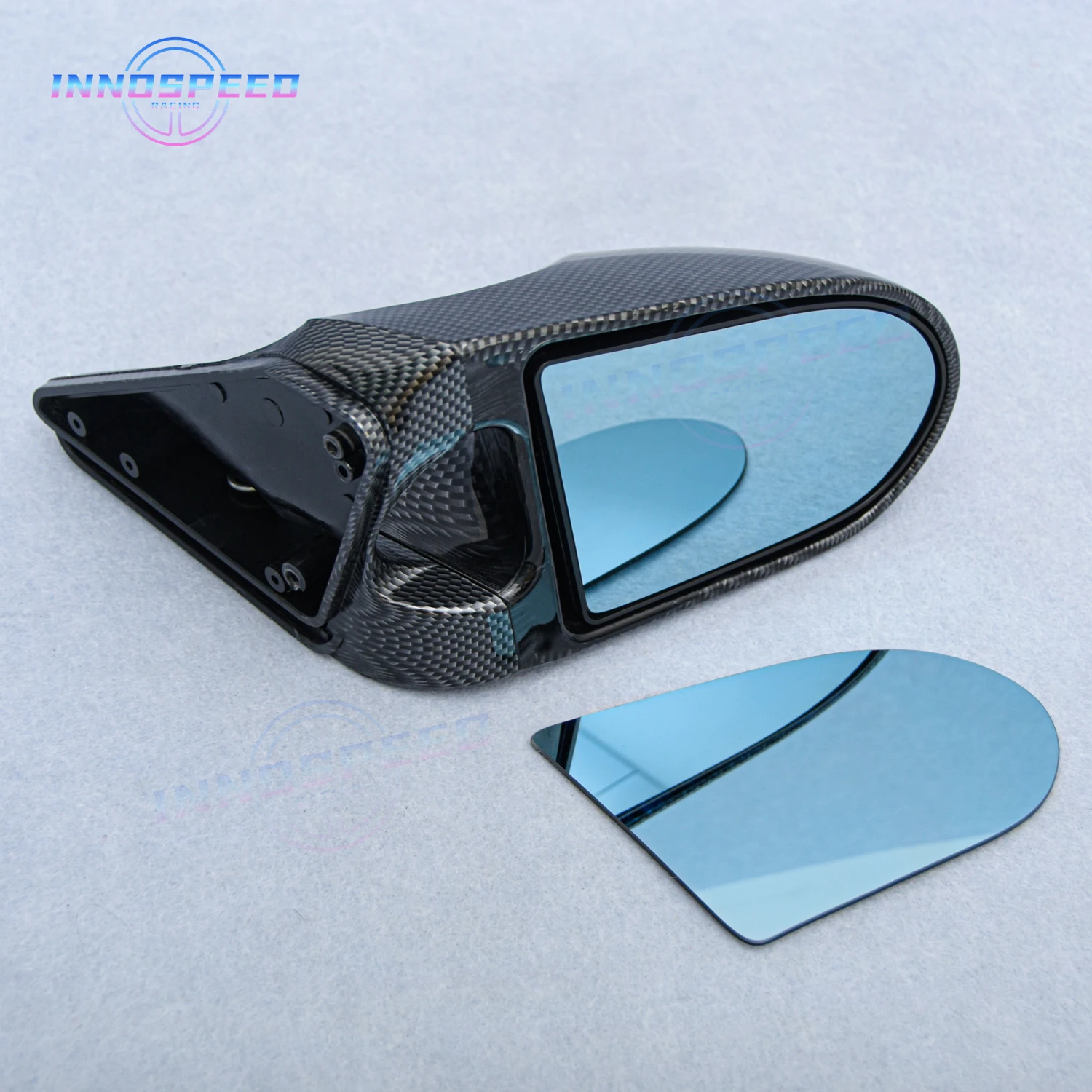 JDM Spoon Style Side Mirror Glasses Blue Twinkle Lens Mirror For Civic EG EK PC-MI20