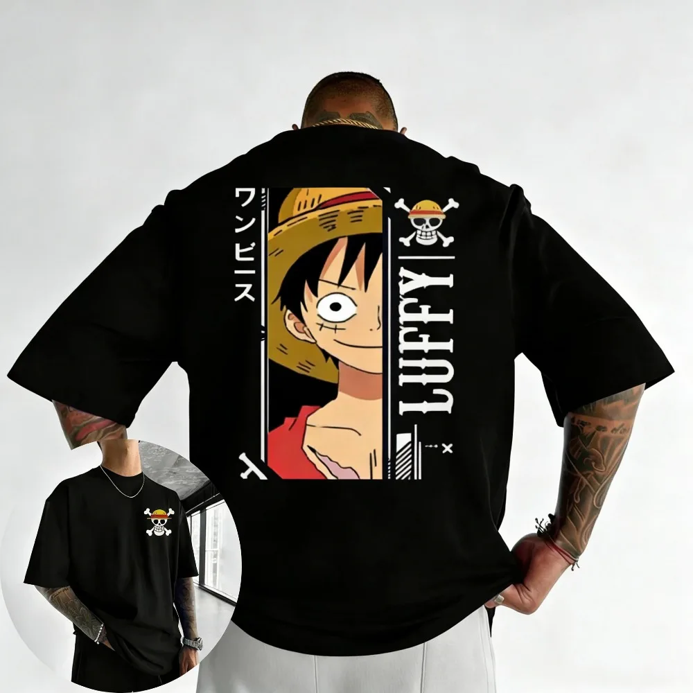 One Piece Anime Luffy Bedrucktes T-Shirt für Herren und Damen, Herren-Top, Sport-T-Shirt, Herren-T-Shirt, Sommer-T-Shirt 2026 Neu