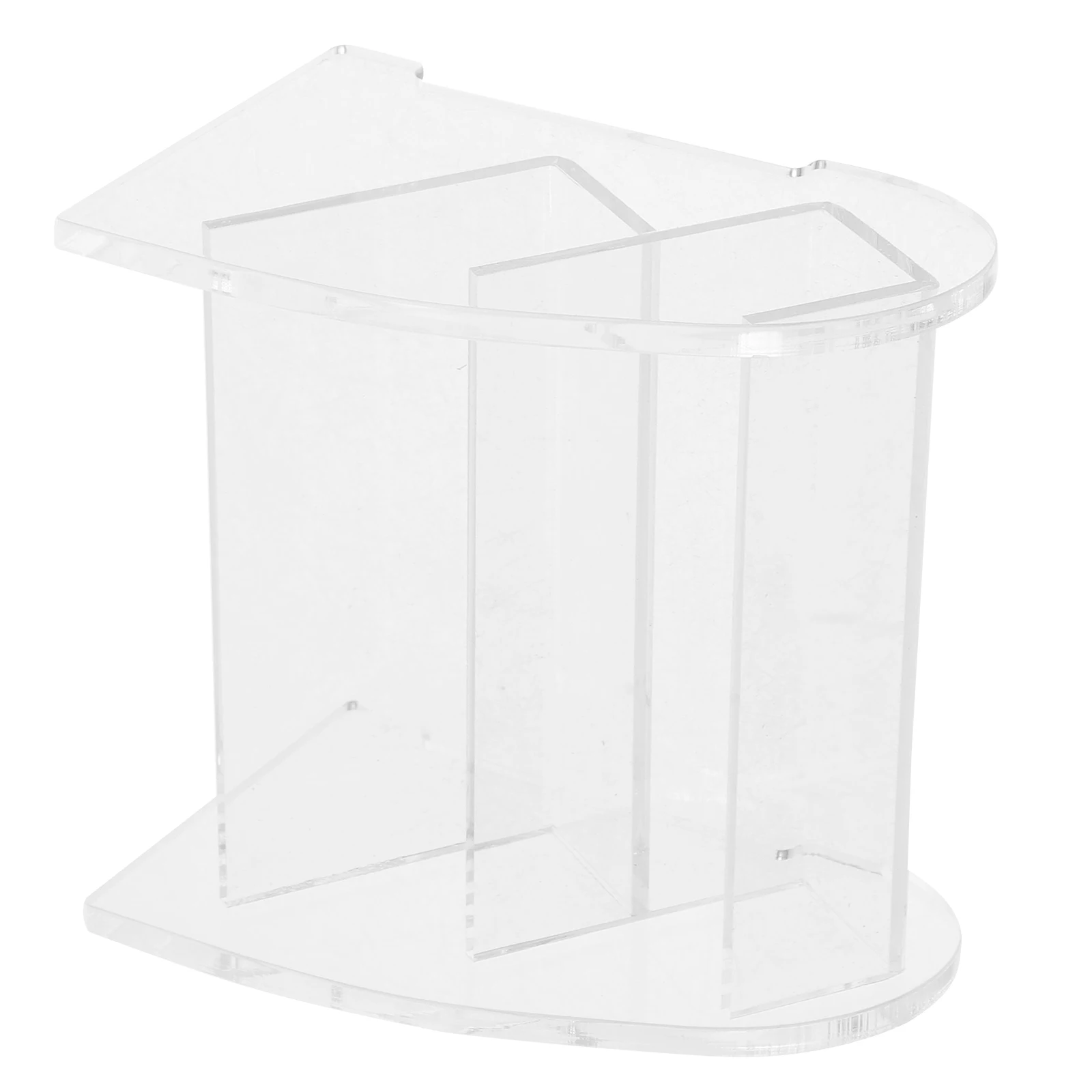 

Acrylic Business Holder Business Card Holder Display 2 Layers White Box Desk ganizer High Transparency Cards Rack Display St