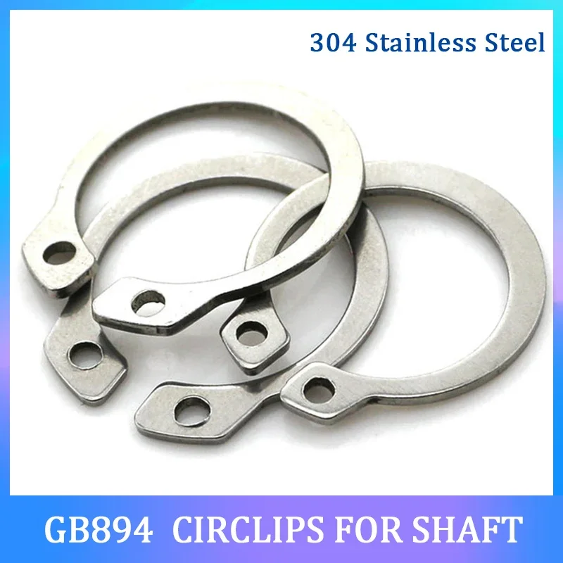 

50PCS GB894 M4-M28 Circlips for Shaft Type C Shaft Retaining Ring Circlip Spring Lock Washer Stainless Steel Circlip Snap Rings