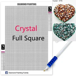 Crystal Full Square Mystery 5D Diamond Painting Cross Stitch Resin Crystal Stone Diamond Embroidery Mosaic Home Decor Paintings