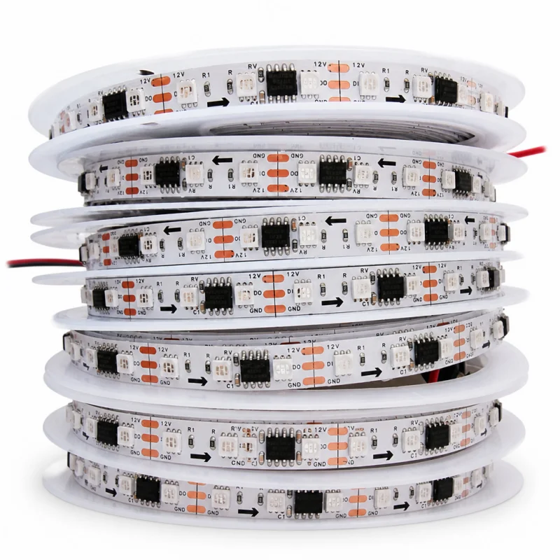 DC 12V 24V Running Horse LED Strip 96 LEDs/m Addressable Magic Color RGB Full Color SMD 3535 WS2811 IC 8mm PCB Flex Light Tape