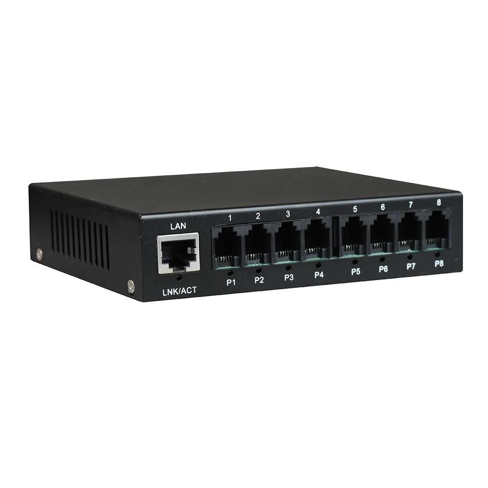 

8-канальный мультиплексор Fxs/Fxo Voice over Fiber+FE PCM