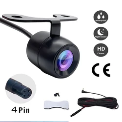 Dashcam rearview camera 4 holes car loaded navigation small butterfly reversing image infrared night vision waterproof