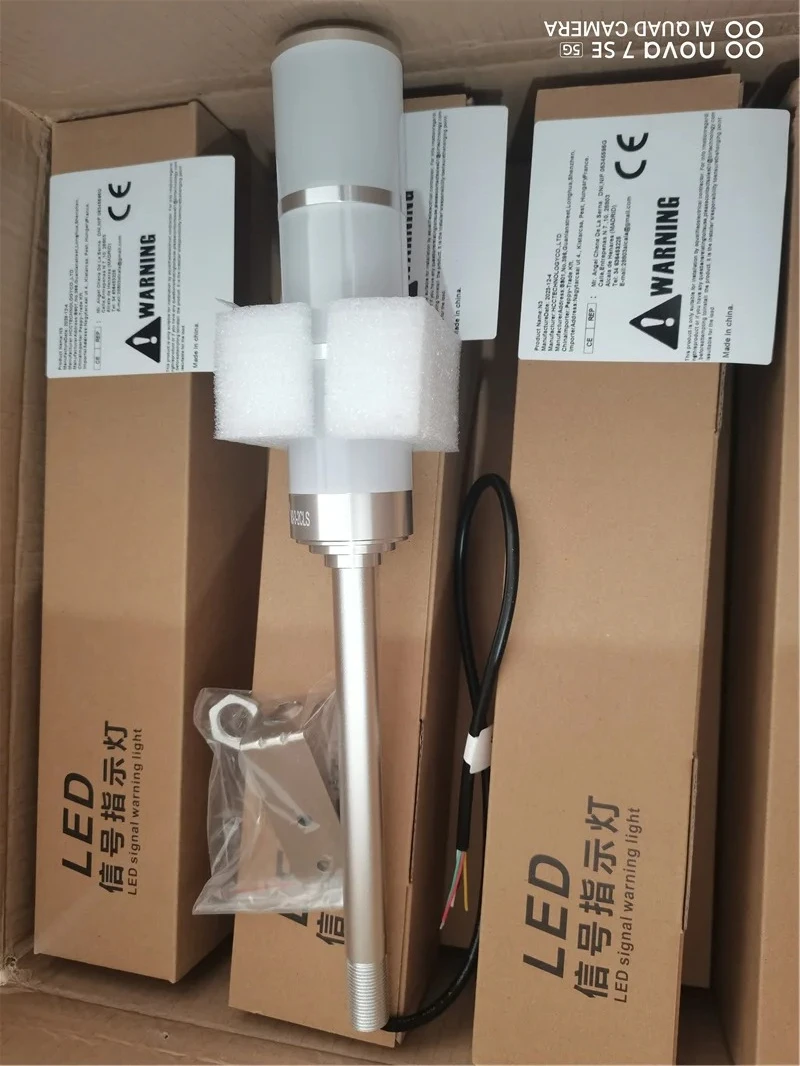 1PCS High Grand Alluminio Industriale Multistrato Stack light 3 strati L Rod LED Segnale Torre Allarme Attenzione Luce di sicurezza per la macchina