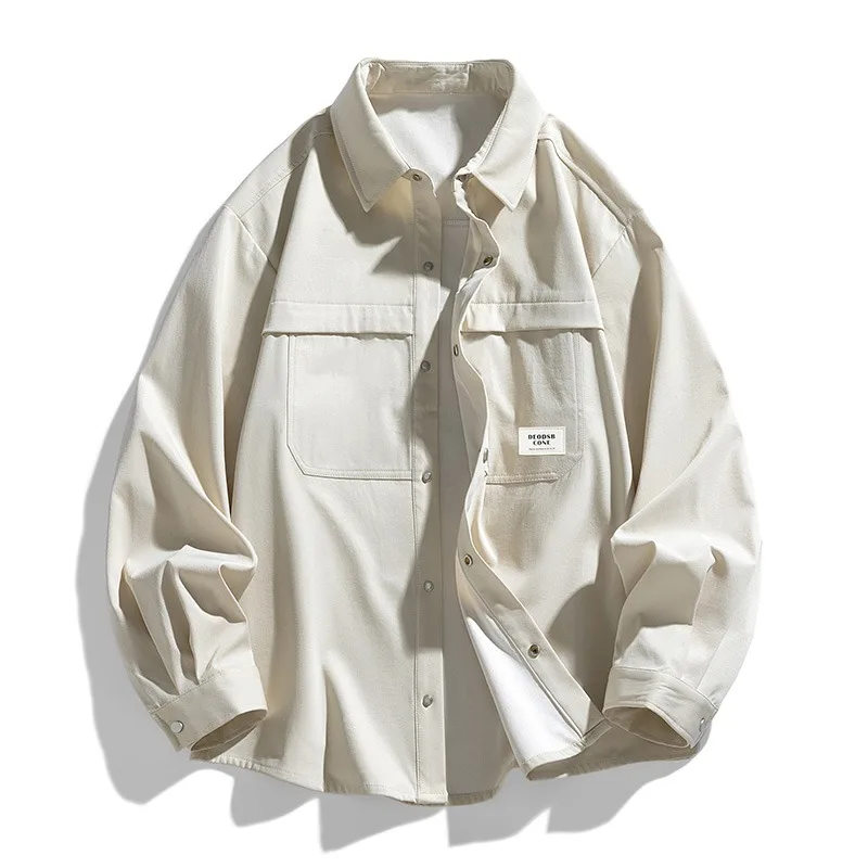 Mens 2026 Fall New Arrival High Quality Long Sleeve Cargo Shirt Cool Trendy Casual Shirt Coat For Men Spring Autumn Daily Wear