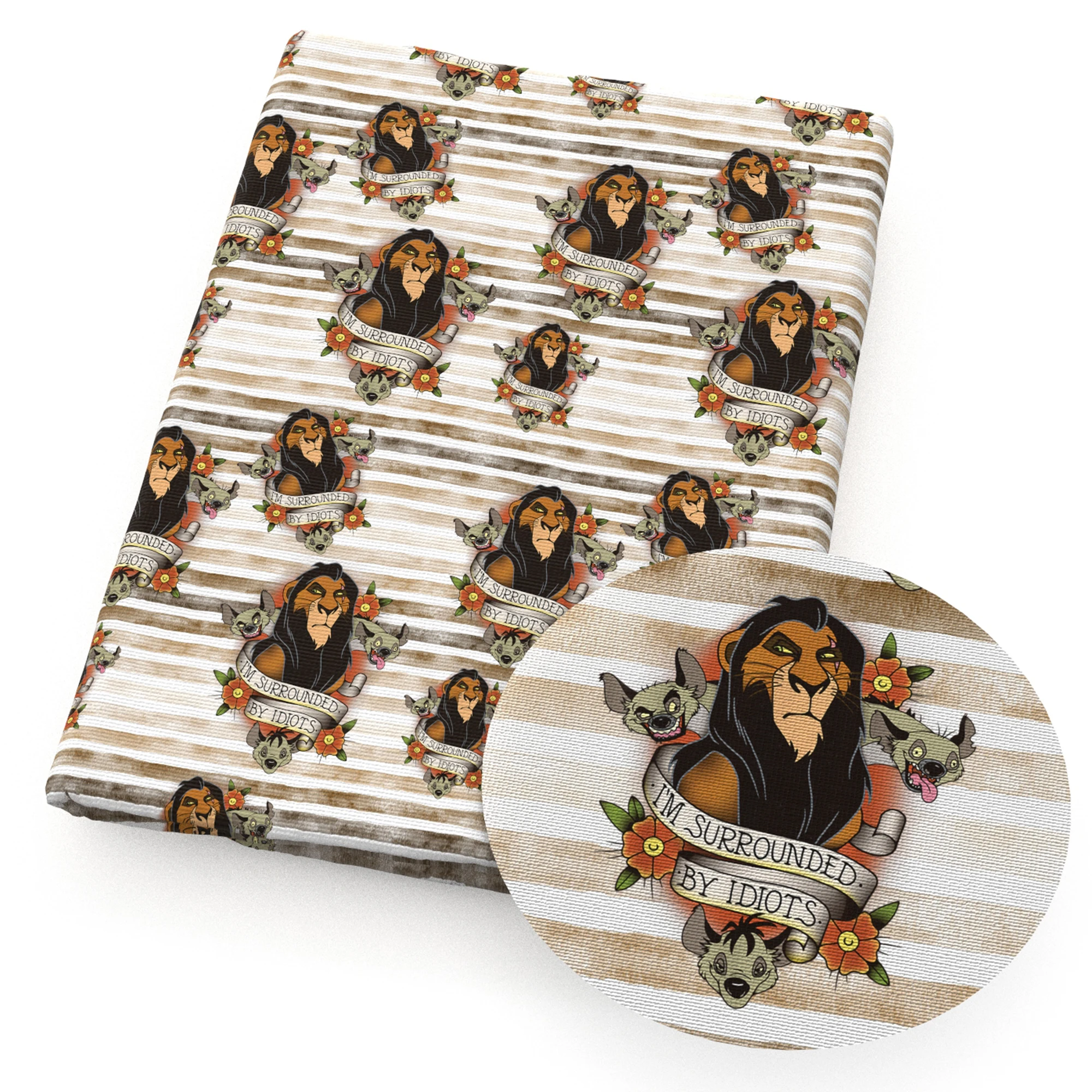 57x19.68 بوصة الأسد الملك طباعة نسيج القطن والبوليستر للحزب ديكور صياغة العلاقات الشعر DIY بها بنفسك اللحف الخياطة خليط حقيبة