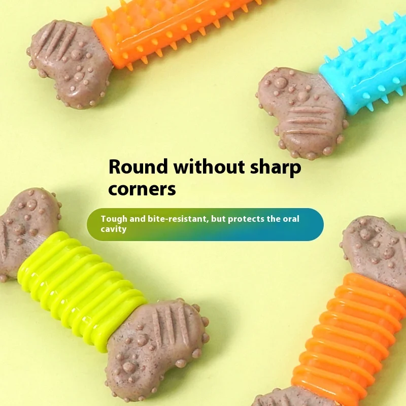 ألعاب الكلاب للاستمتاع الذاتي والاسترخاء على شكل عظمة Tpr مثل قضيب الطحن المقاوم لعبة الجراء الصغيرة والمتوسطة الحجم #2