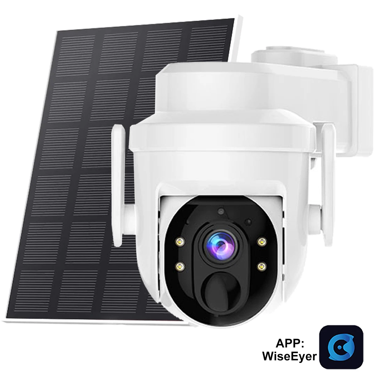 Wireless Solar Camera 2K HD Outdoor Home Security Battery Camera WiFi 360° PTZ Tracking 1080P Camera Waterproof Night Vision