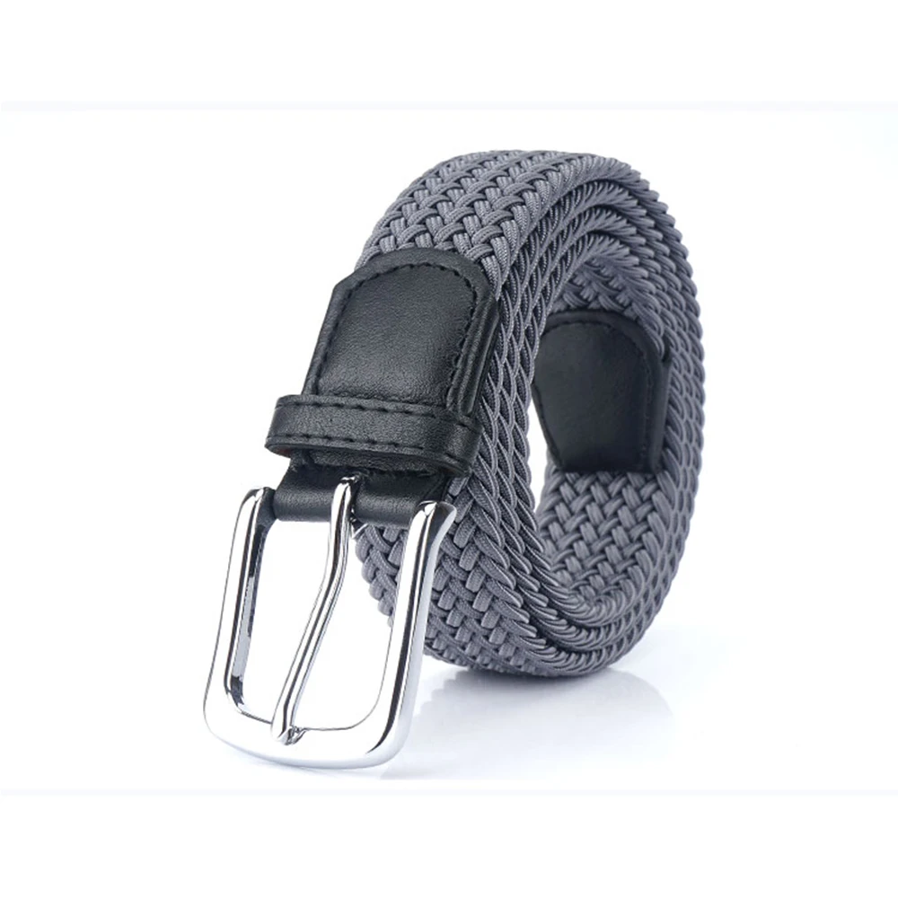 TUSHI Neue männer Nicht-loch Woven Gürtel Elastische Stretch Leinwand Gürtel Weiblichen Koreanischen Stil Vielseitig Student Hosen Denim gürtel Luxus – Detail 12