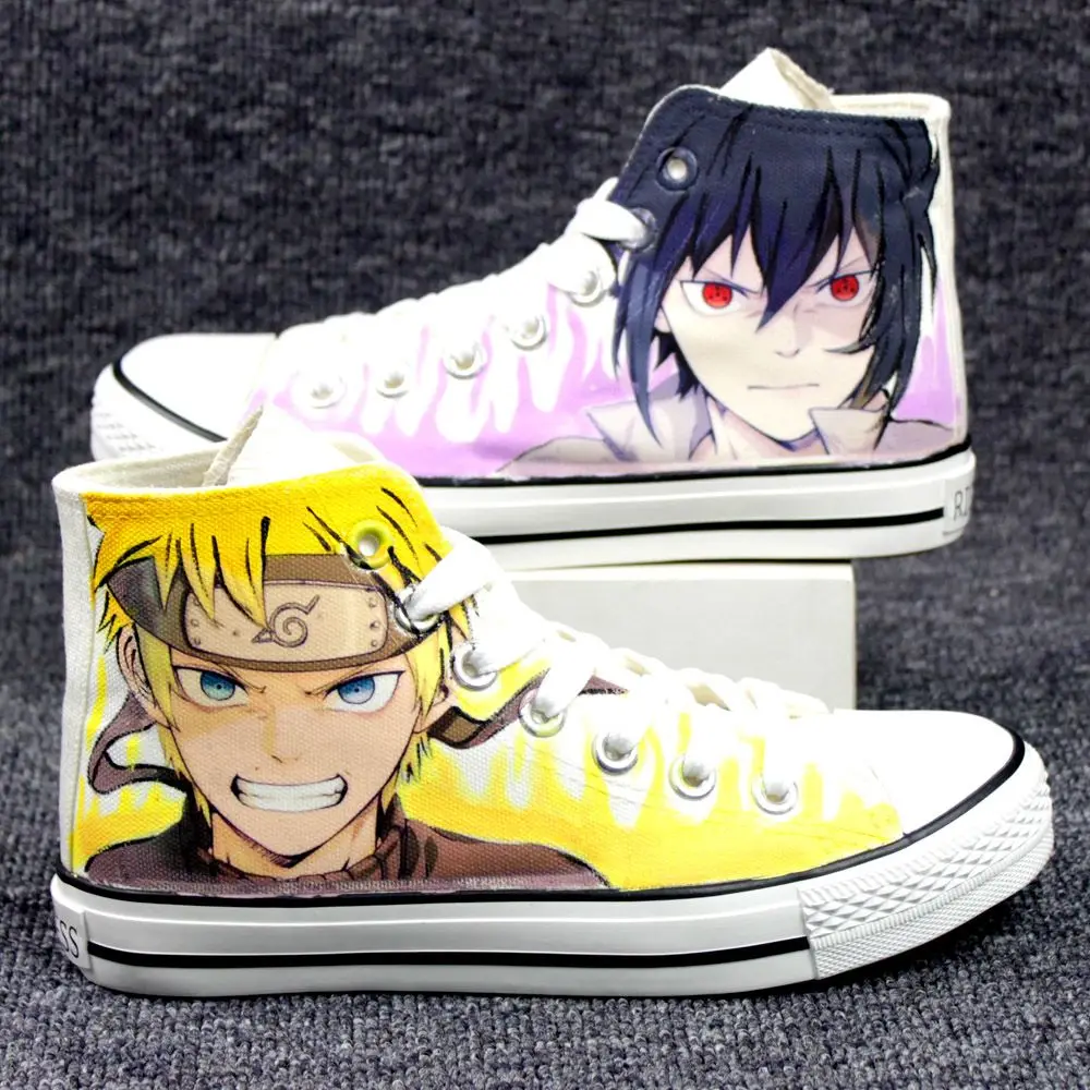 

Naruto Men's and Women's Canvas Shoes High-Top Anime Sneakers Casual Graffiti Shoes Non-Slip Uchiha Sasuke Gaara Holiday Gift
