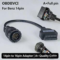 10pcs High quality For Mer-ce-des B-e-nz 14Pin to 16 Pin OBD 2 DIY Diagnostic Connector Cable 14 Pin Cable For Sprinter  Be-nz
