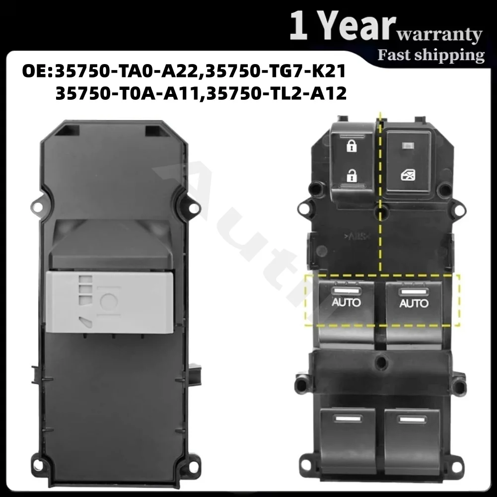 Master Power Window Switch for Honda Accord 2008-2012 Window Lifter Control Button Replacement Car Accessories 35750-TA0-A22